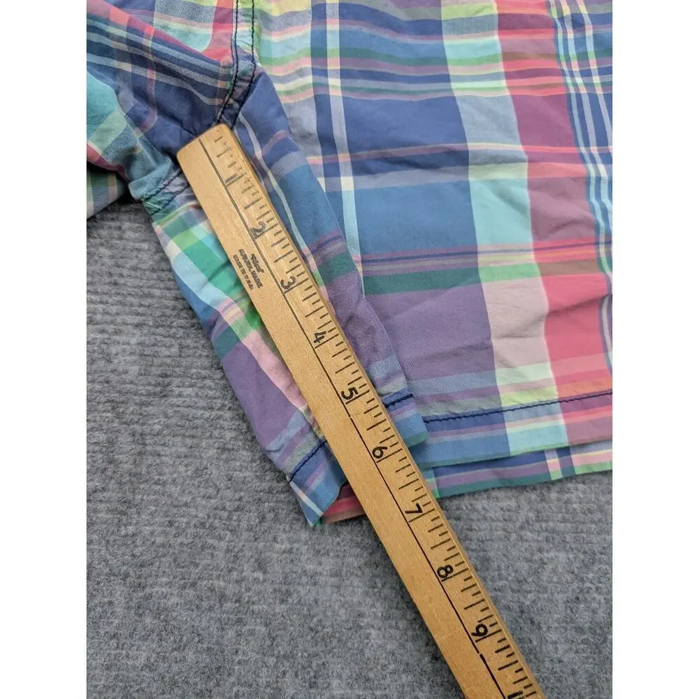 Polo Ralph Lauren Swim Trunks Boys XL Plaid Preppy Retro Pocket Lined Coastal